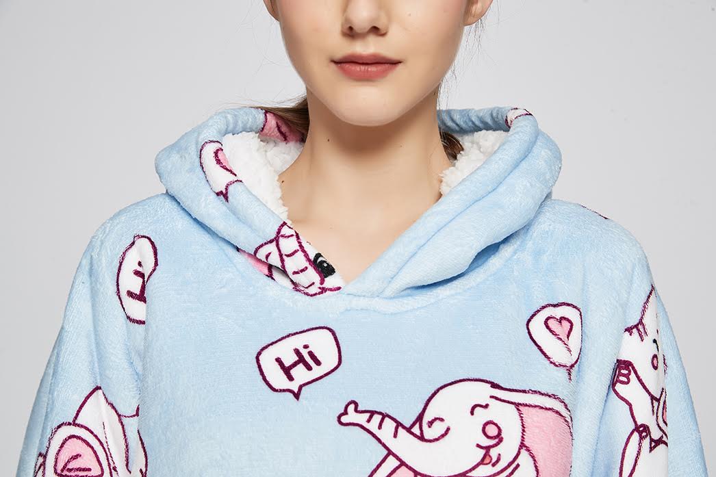 CozyNest Elephant Hoodie Blanket – Ultra Soft & Cozy