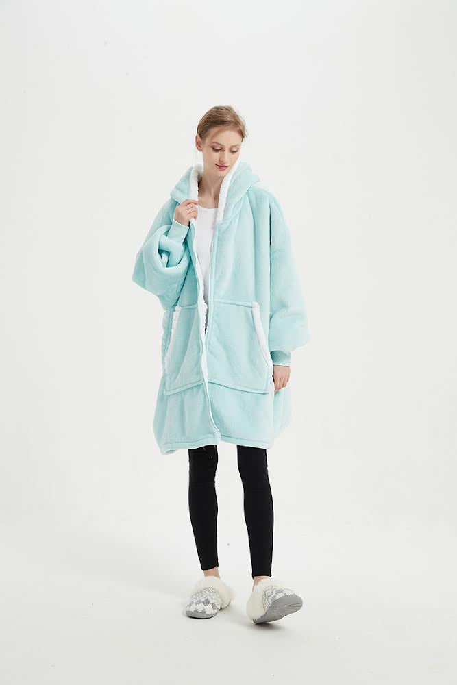 CozyNest Zipper Hoodie Blanket – Ultra Warm