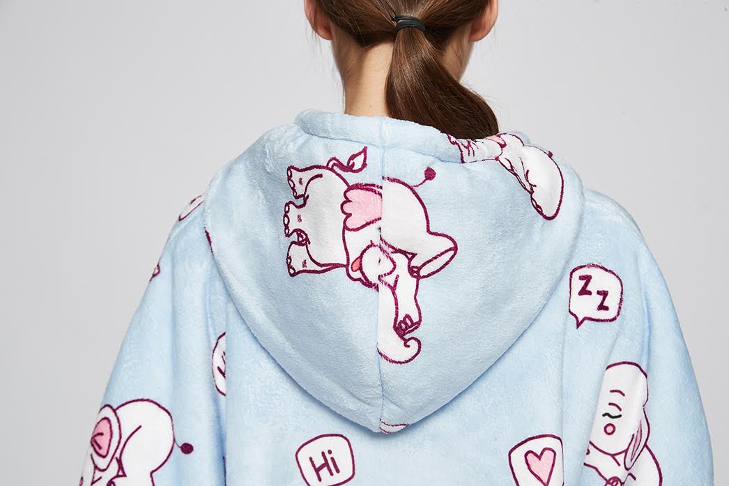 CozyNest Elephant Hoodie Blanket – Ultra Soft & Cozy